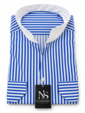 Blue and White Striped Shirt