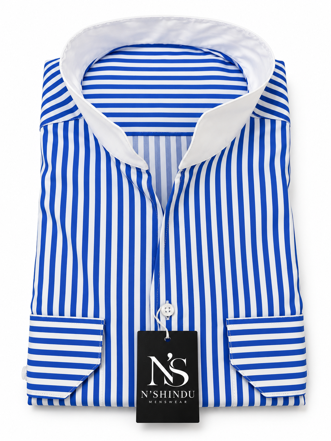 Blue and White Striped Shirt