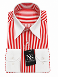 Men's Red Pin collar Shirt